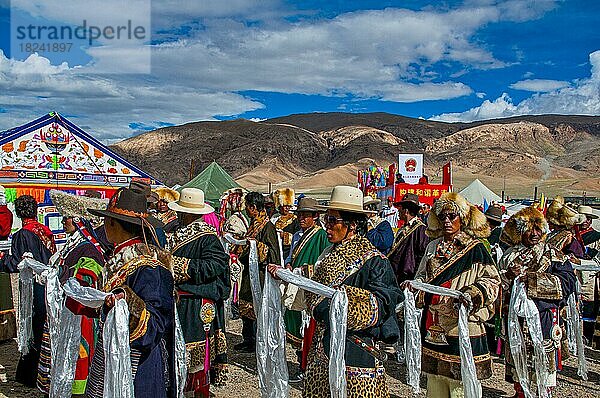 Traditionelles Fest der Stämme in Gerze Westtibet