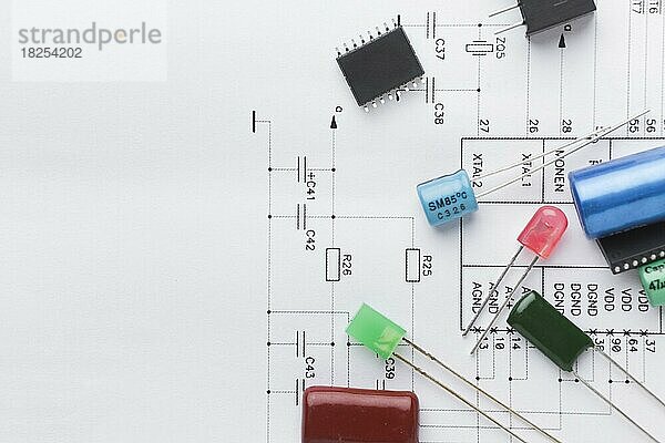 Draufsicht auf elektronische Komponenten. Auflösung und hohe Qualität schönes Foto