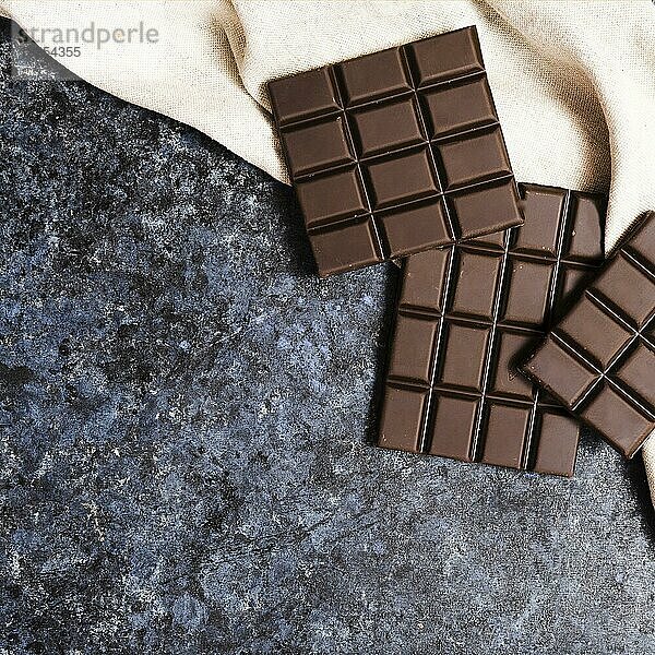 Draufsicht dunkles Schokoladentuch. Auflösung und hohe Qualität schönes Foto