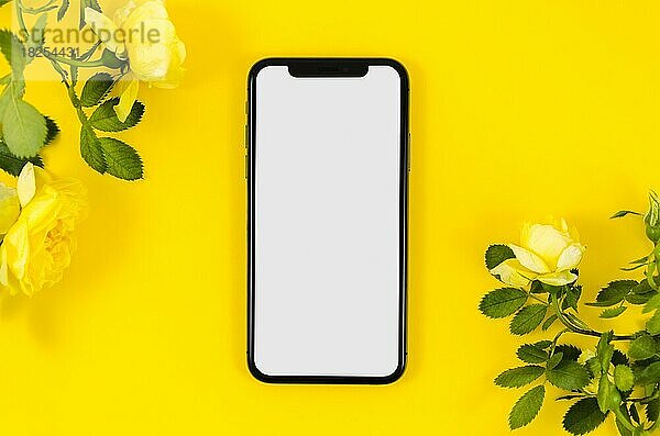 Draufsicht Smartphone Vorlage Arbeitsbereich. Auflösung und hohe Qualität schönes Foto