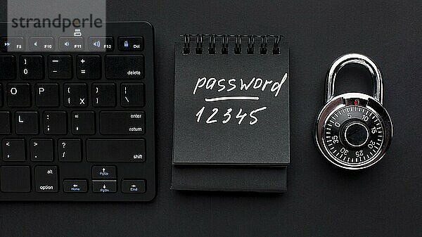 Draufsichtsschloss mit Passworttastatur. Auflösung und hohe Qualität schönes Foto