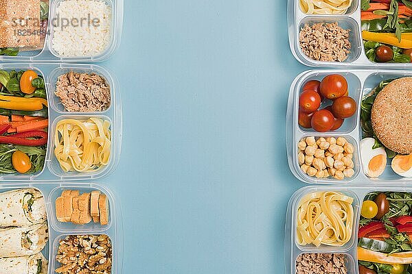 Draufsicht Lunchboxen mit Kopierraum. Auflösung und hohe Qualität schönes Foto