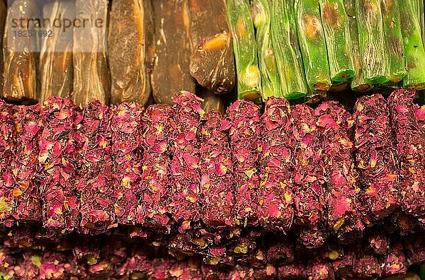 Eine Ladung traditioneller türkischer Lokum-Bonbons