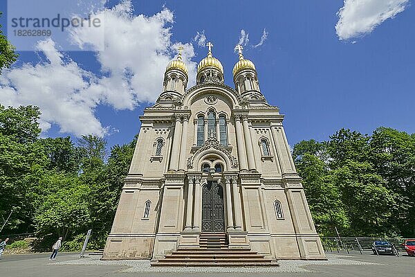 Russisch-Orthodoxe Kirche der heiligen Elisabeth  Neroberg  Wiesbaden  Hessen  Deutschland  Europa