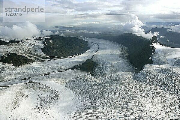 Skaftafellsjokull-Zunge des Vatnajokull-Gletschers  Island  Europa