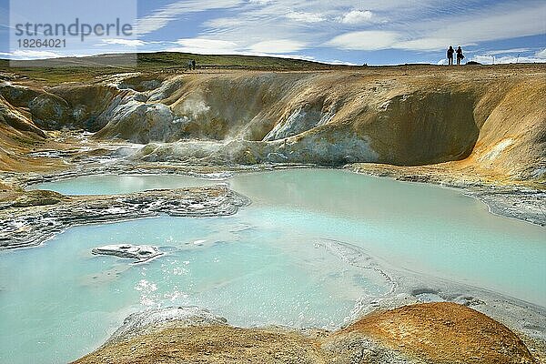 Geothermische Pools  Leirhnjkuri  Island (in der Nähe des Myvatn-Sees)