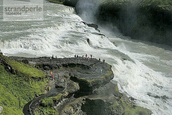 Gullfoss-Wasserfälle  Island  Europa
