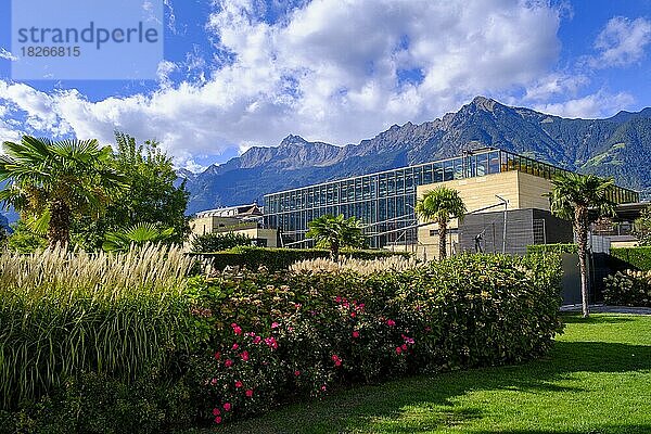 Kurgarten  Thermalgarten an der Therme Meran  Meran  Burggrafenamt  Südtirol  Italien  Europa