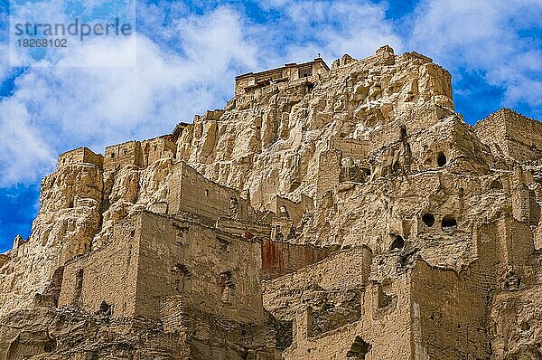 Eingestürzte Häuser im Königreich von Guge  Westtibet