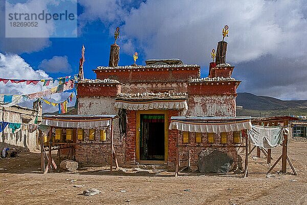 Kloster in Paryang entlang der südlichen Route nach Westtibet