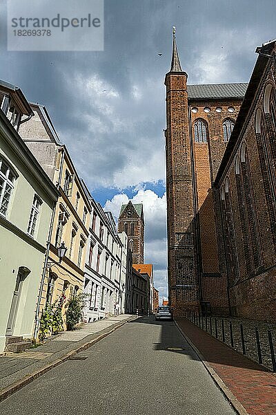 Altstadt der Unesco-Welterbestätte Hansestadt Wismar  Deutschland  Europa