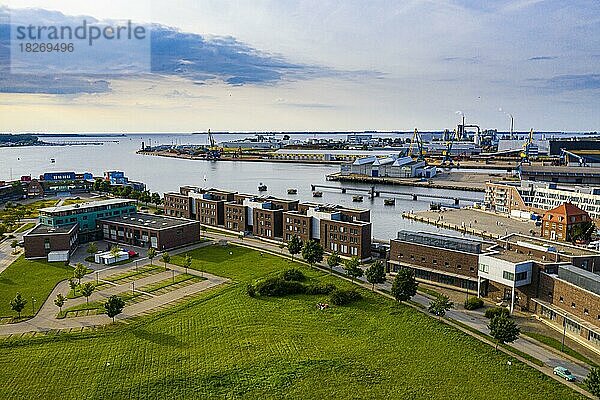 Luftaufnahme der Unesco-Welterbestätte Hansestadt Wismar  Deutschland  Europa