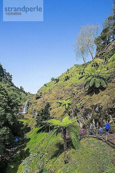 Schönes Tal in Achada  Insel Sao Miguel  Azoren  Portugal  Europa