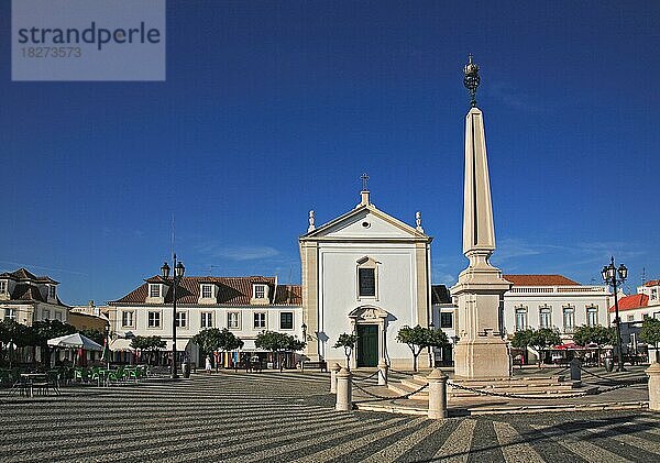 Platz Praca do Marques de Pombal in Vila Real de Santo Antonio  Algarve  Portugal  Europa