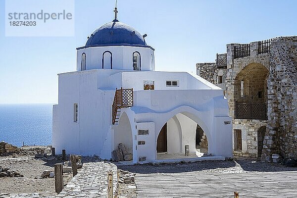 Kirche St. George  Burg von Astypalea  Südlichen Sporaden  Ägäis  Griechenland  Europa