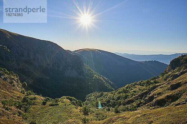 Bergkette  Bergkam  morgen  Sonne  Sommer  Hohneck  La Bresse  Vogesen  Elsass-Lothringen  Frankreich  Europa