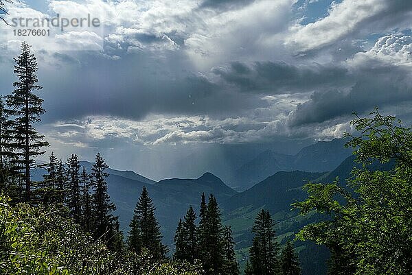 Bergpanorama in den bayerischen Alpen