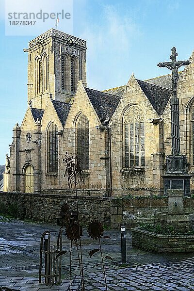 Kirche Saint-Jean-du-Baly  Altstadt von Lannion  Departement Cotes-d'Armor  Region Bretagne Breizh  Frankreich  Europa