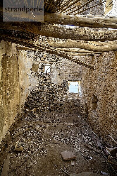 Verfallene Burg von Astypalea  Südlichen Sporaden  Ägäis  Griechenland  Europa