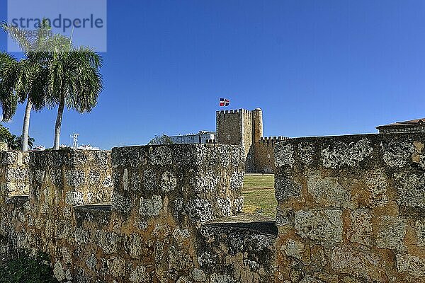 Festung Fortaleza Ozama  Santo Domingo  Dominikanische Republik  Karibik  Mittelamerika