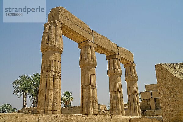 Säulen  Karnak-Tempel  Karnak  Ägypten  Afrika