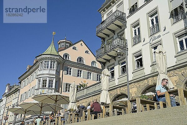 Treppen  Restaurant  Marktstätte  Altstadt  Konstanz  Baden-Württemberg  Deutschland  Europa