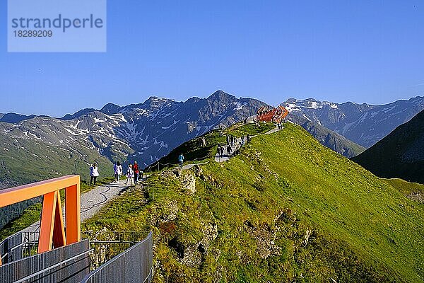 Aussichtsplattform Großvenediger Blick  am Stubner Kogel  Bad Gastein  Gasteiner Tal  Salzburger Land  Österreich  Europa