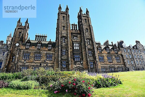 Das New College der University of Edinburgh  Schottland  Großbritannien  Europa