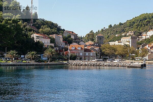 Lopud malerischer kleiner Ort bei den Elaphiten Inseln in den Dubrovnik-Archipels  Kroatien  Europa