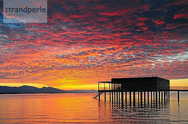 Badehaus  Bodensee  bei Lochau  Vorarlberg  Österreich  Europa