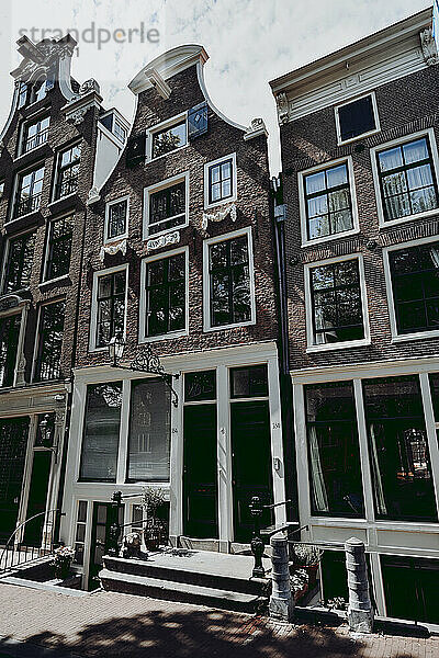 Niederlande  Nordholland  Amsterdam  Fassaden von Stadthäusern