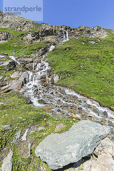 Austria  Carinthia  Nassfeld waterfall in Hohe Tauern National Park