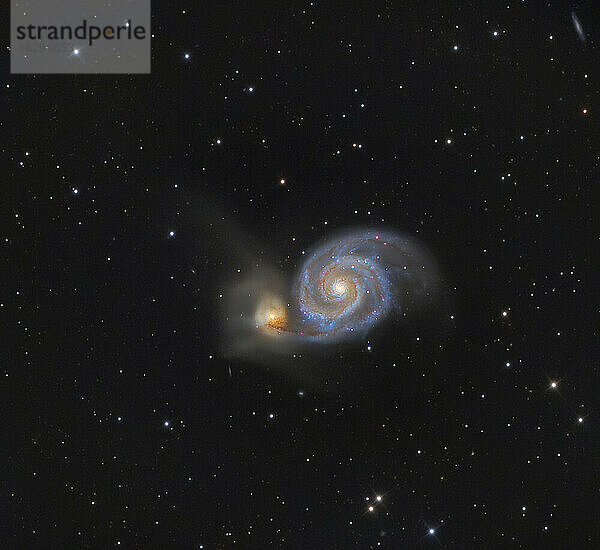 Langzeitbelichtung der Whirlpool-Galaxie
