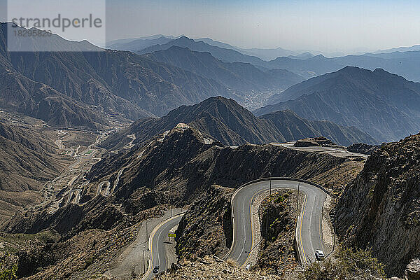 Saudi-Arabien  Asir  Abha  Gebirgspass im Al-Souda-Gebirge