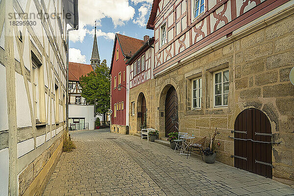 Deutschland  Bayern  Forchheim  Historische Häuser im Krottental