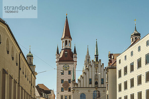 Deutschland  München  Uhrturm des Alten Rathauses