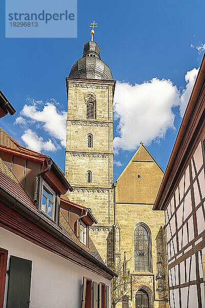 Deutschland  Bayern  Forchheim  Glockenturm der Kirche St. Martin