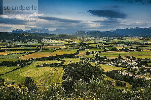 Landschaft bei Marsanne  Département Drôme  Auvergne-Rhône-Alpes  Provence  Frankreich  Europa