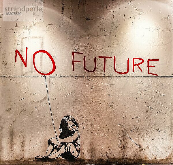 No Future  2010  Southhampton  Banksy  Ausstellung über den Street-Art-Künstler  Mülheim  Deutschland  Europa