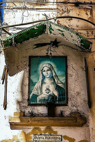 Traditionelles Marienbild  Altstadt  Palermo  Sizillien  Palermo  Sizilien  Italien  Europa