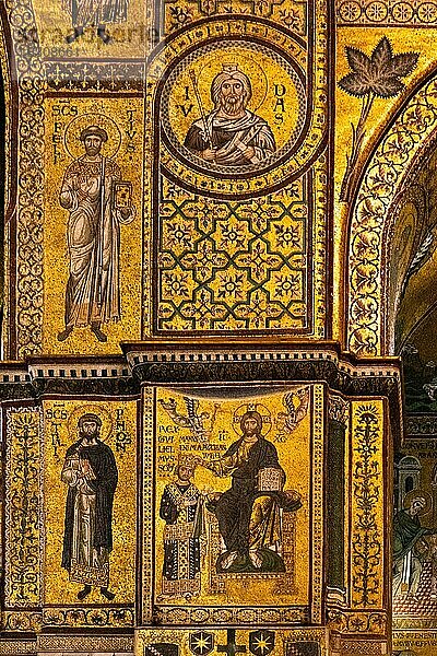 Byzantinische Goldgrundmosaiken  Kathedrale von Monreale  Santa Maria Nuova  Sizillien  Monreale  Sizilien  Italien  Europa
