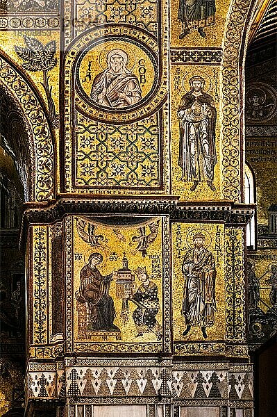 Byzantinische Goldgrundmosaiken  Kathedrale von Monreale  Santa Maria Nuova  Sizillien  Monreale  Sizilien  Italien  Europa
