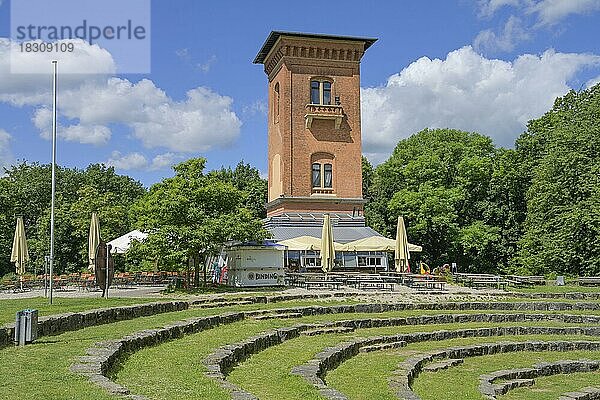 Biergarten Der Turm  Neroberg  Wiesbaden  Hessen  Deutschland  Europa