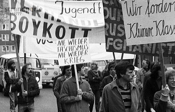 DGB-Mai-Demonstration am 01.05.1980 in Dortmund  Deutschland  Europa