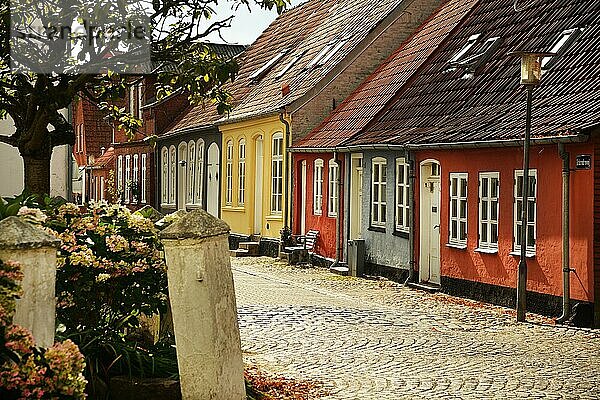 Eine der aeltensten Staedte der Region ist diese Stadt in der Naehe der deutsch-dänischen Grenze  DNK  Dänemark  Europa