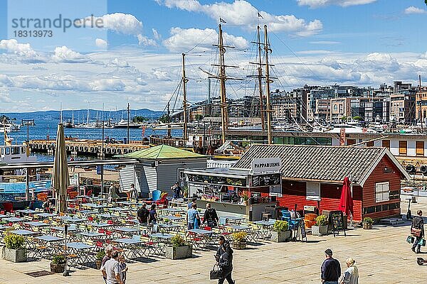 Am Hafen in Oslo  Norwegen  Europa