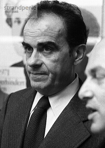Der Besuch des KP-Chefs Georges Marchais der französischen bei den deutschen Kommunisten der DKP am 20. 10. 1973 in Essen. Georges Marchais (KPF)  Deutschland  Europa