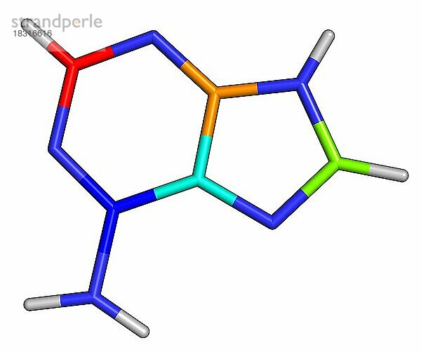 Adenin ist ein Purin mit einer Vielzahl von Funktionen in der Biochemie  darunter die Zellatmung in Form des energiereichen Adenosintriphosphats (ATP) und der Cofaktoren Nicotinamid-Adenin-Dinukleotid (NAD) und Flavin-Adenin-Dinukleotid (FAD) sowie die Proteinsynthese als chemischer Bestandteil von DNA und RNA