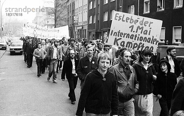 DGB-Mai-Demonstration am 01.05.1980 in Dortmund  Deutschland  Europa