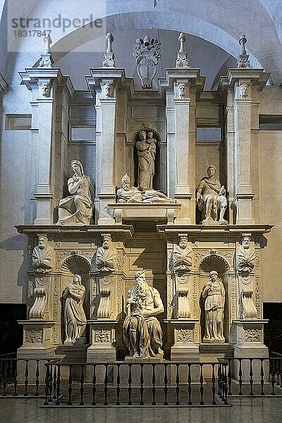 Der Moses von Michelangelo  Kirche San Pietro in Vincoli  Rom  Latium  Italien  Europa